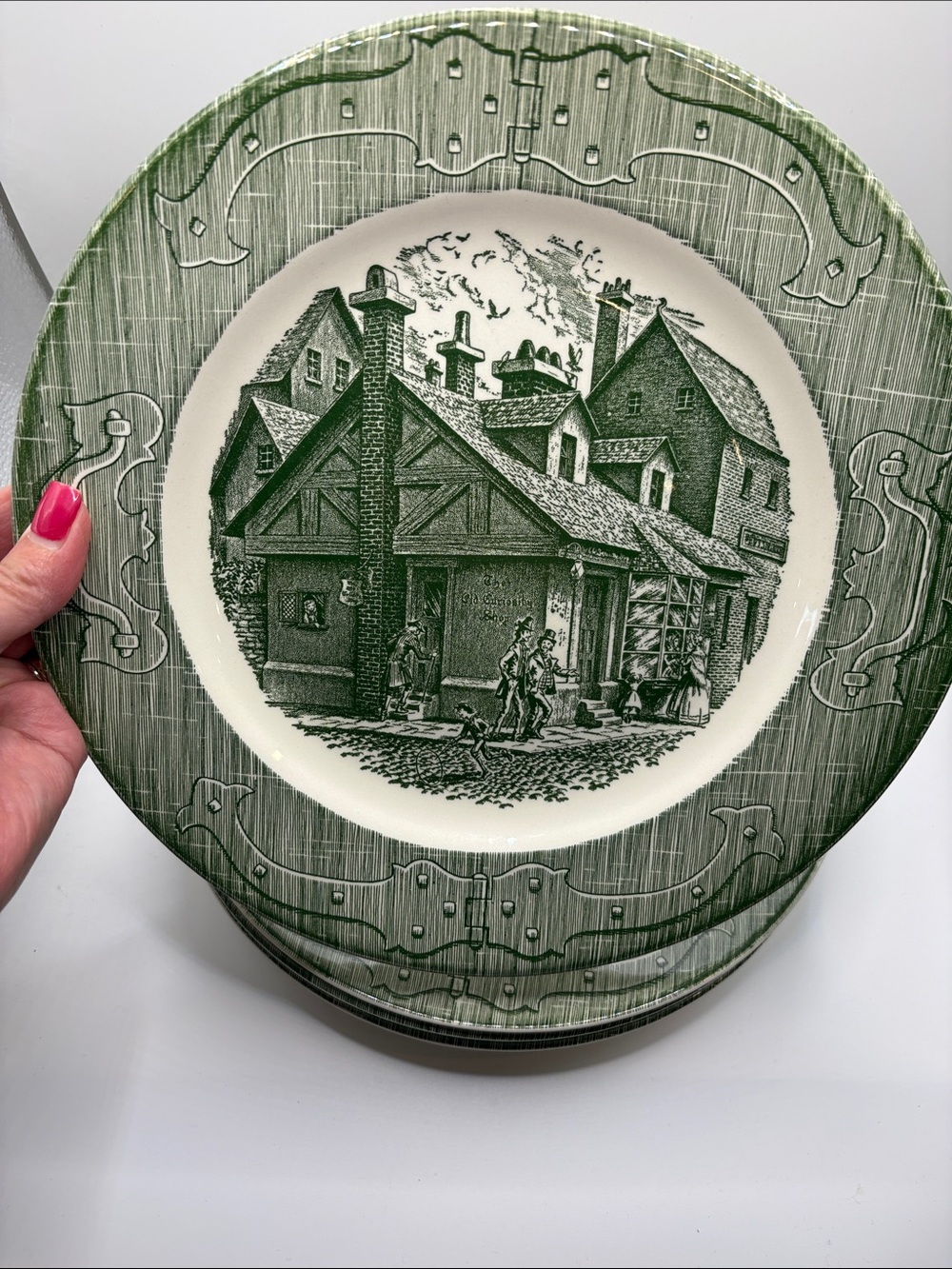 Vintage The Old Curiosity Shop Dinner Plates Set of 5